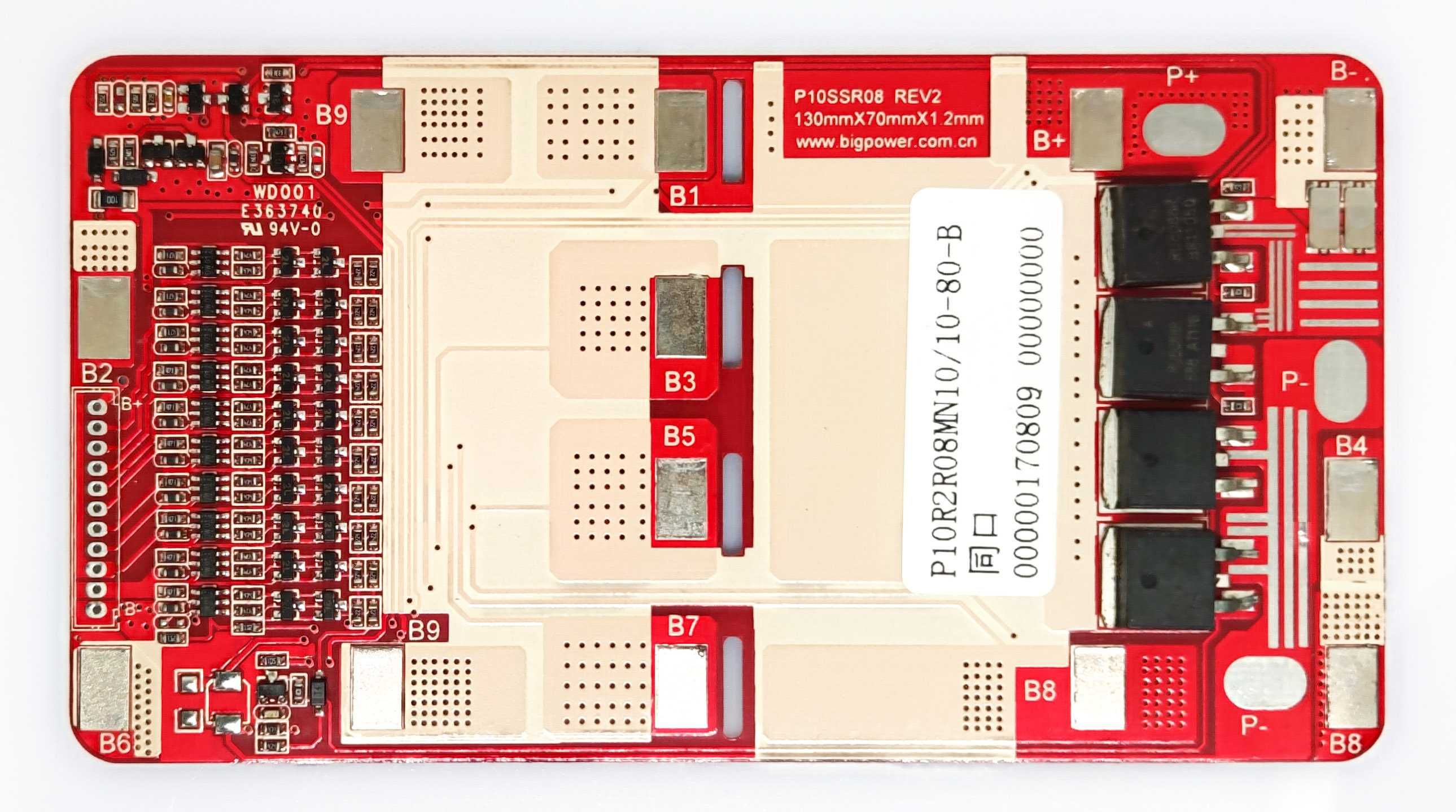 Плати BMS для захисту li-ion батарей 10S (36В)