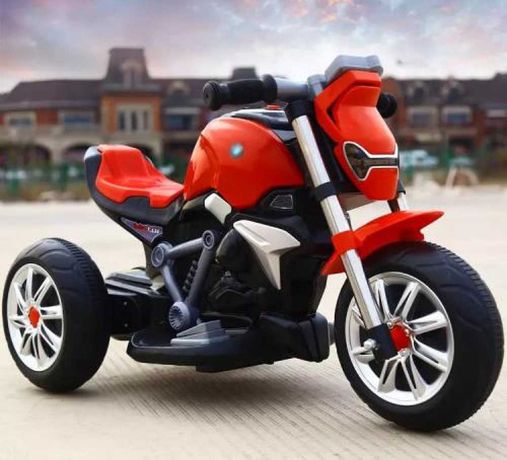 Красный новый детский электромотоцикл SPOKO M-3196 электромобиль