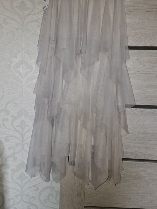 Spódnica długa tiulowa, popiel r. M