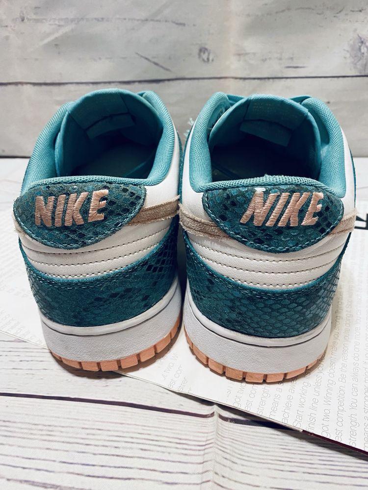 Кроссовки NIKE DUNK LOW SNAKESKIN GREEN DR8577-300 оригинал, р48.5