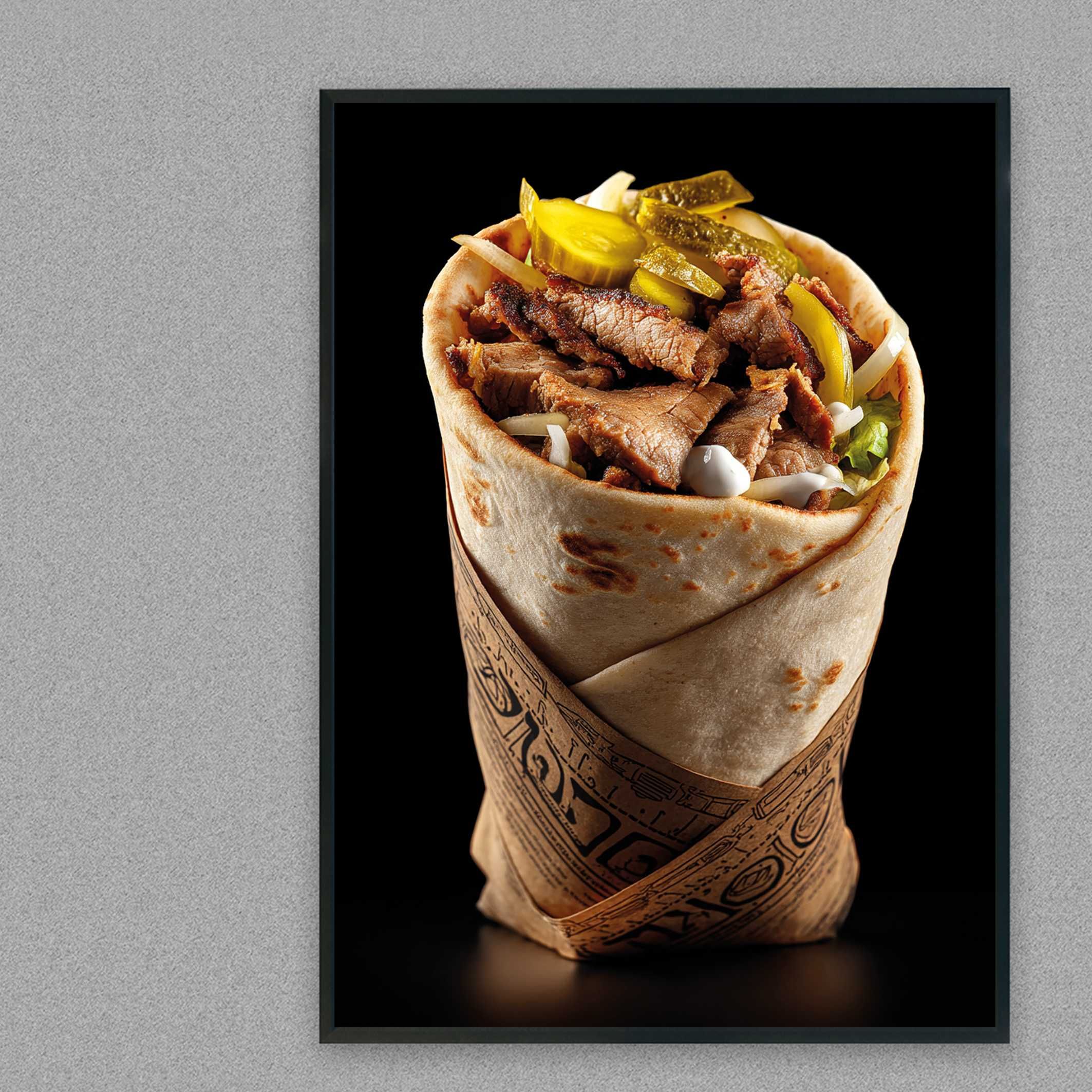 plakat reklamowy kebab, plakat kebab, plakat bar restauracja kebab