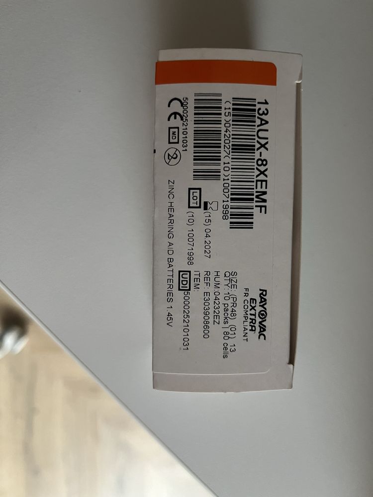 Rayovac Extra baterie nr 13 PR48 do aparatow