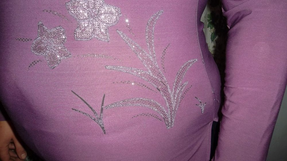 Женская красивая сиреневая кофточка, блузка, туника р. 54-56