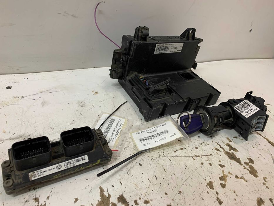 Fiat Panda II 1.1 Zestaw Startowy Stacyjka Kluczyk Sterownik Moduł Bsi