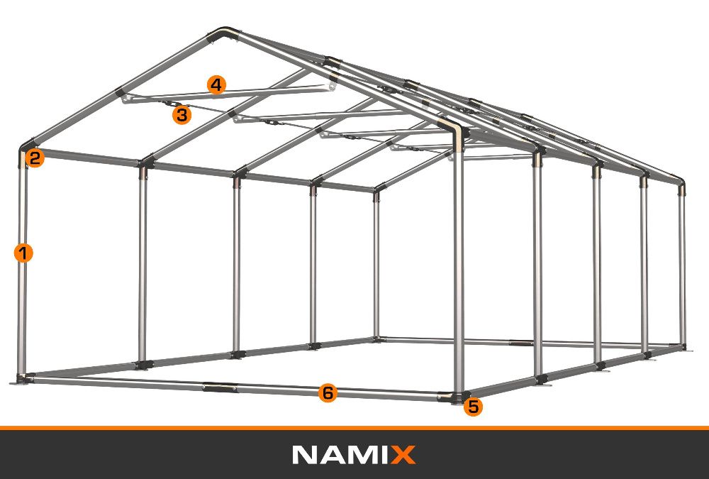 Namiot ROYAL 4x8 magazynowy hala przemysłowa wzmocniony PVC 560g/m2