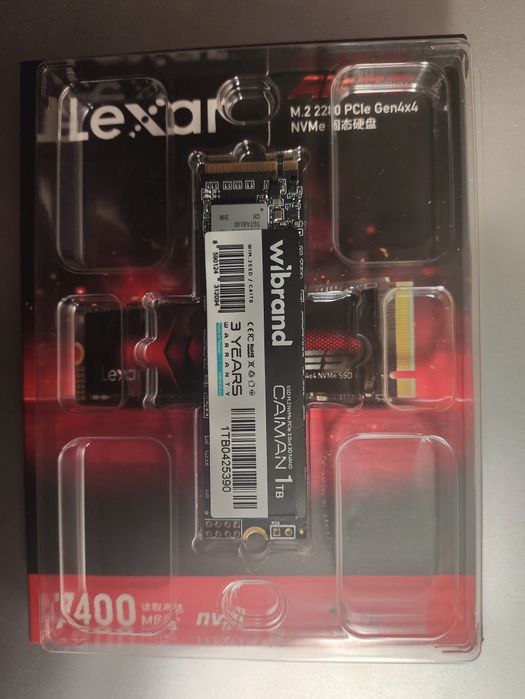 Продам практично новий диск ssd nvme pcie 3.0*4 на 1 Tb Wibrand Caiman