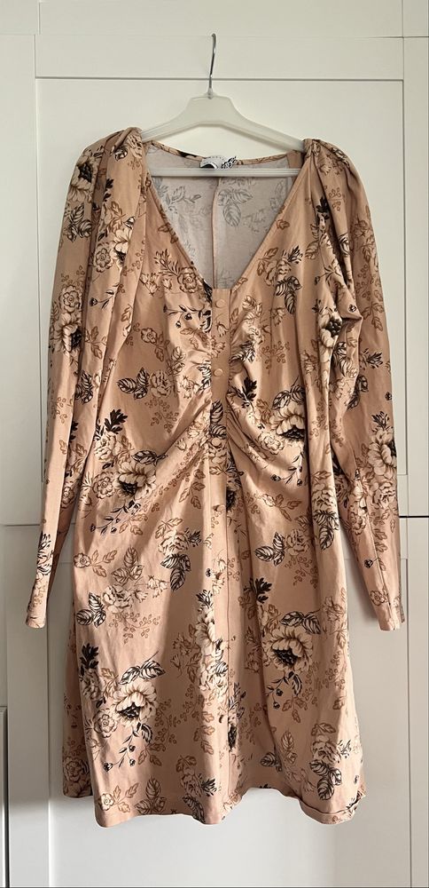 Sukienka ciazowa ASOS maternity kwiaty brudny roz