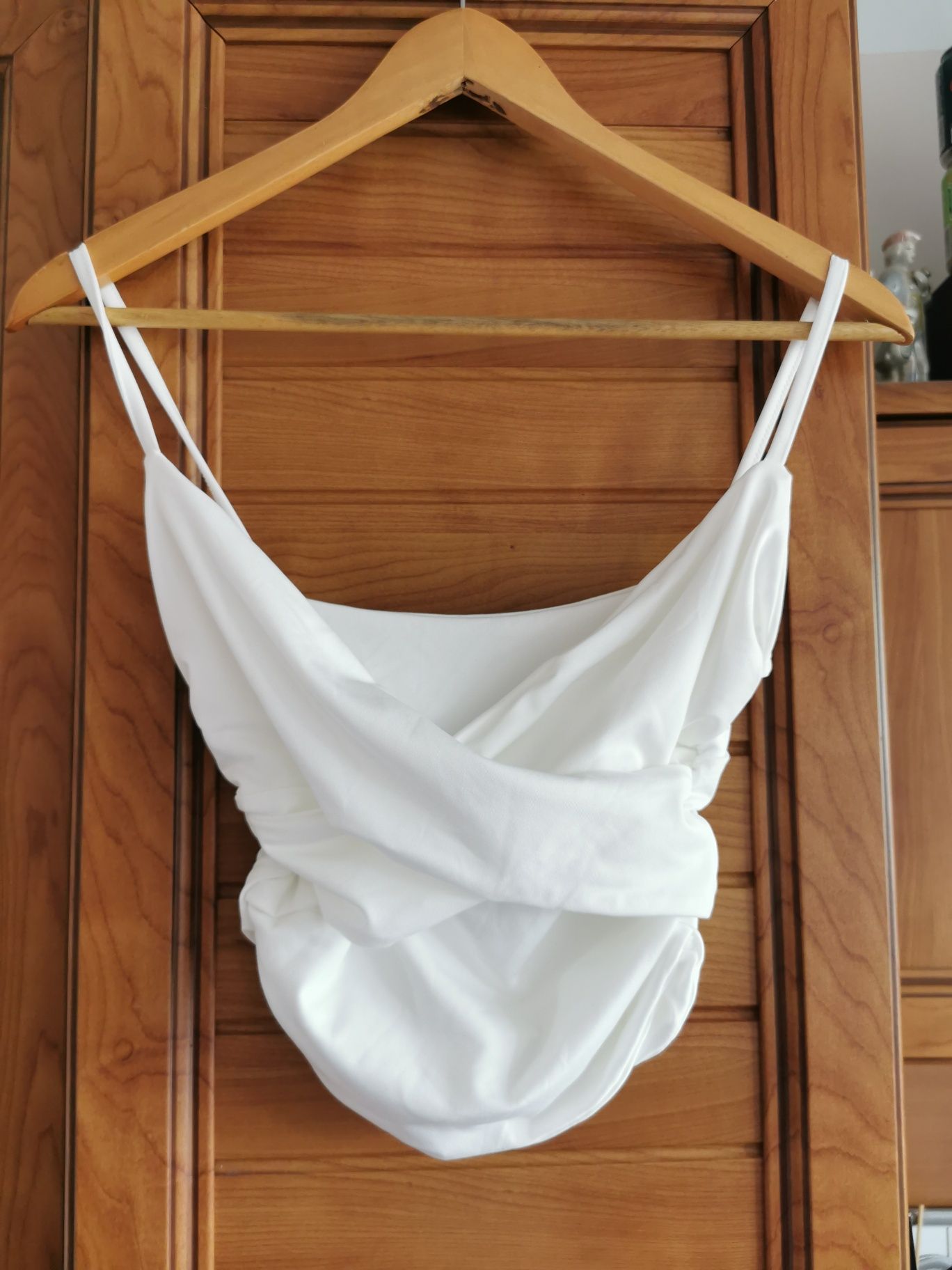 Crop top biały damski
