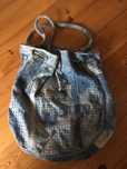 Torba worek jeans ażurowa new york