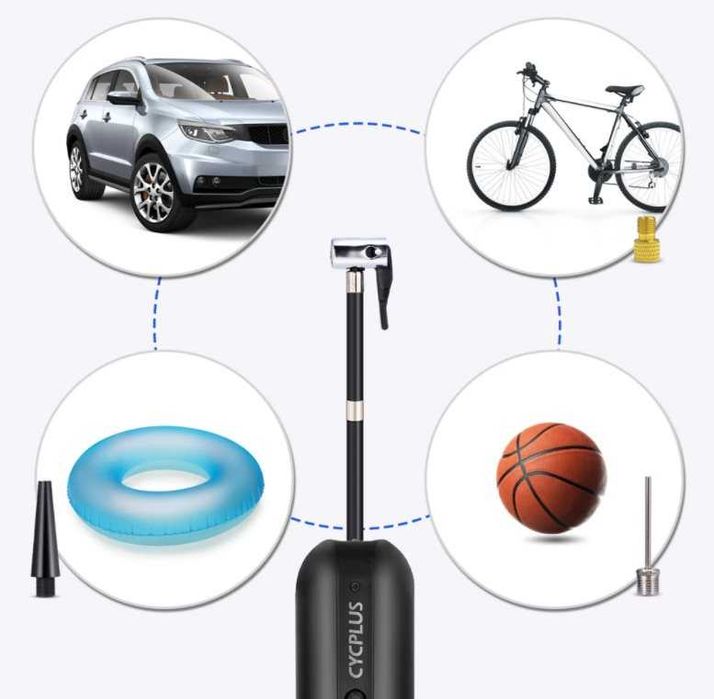 Портативний насос-компресор на АКБ з функцією павербанк