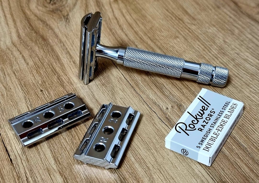 Бритва Rockwell 6C White Chrome + леза