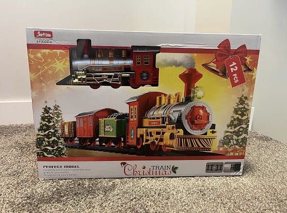 Новорічна дитяча залізниця з підсвіткою звуком детская железная дорога