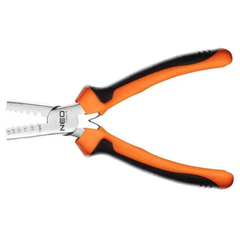 NEO Szczypce do zaciskania końcówek 0.25-2.5 mm2 140 mm Szybka Wysyłka