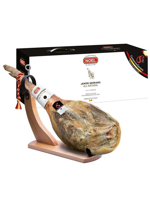 Хамон набір  Noel Serrano 12 місяців 6.5-7 кг  з підставкою і ножем