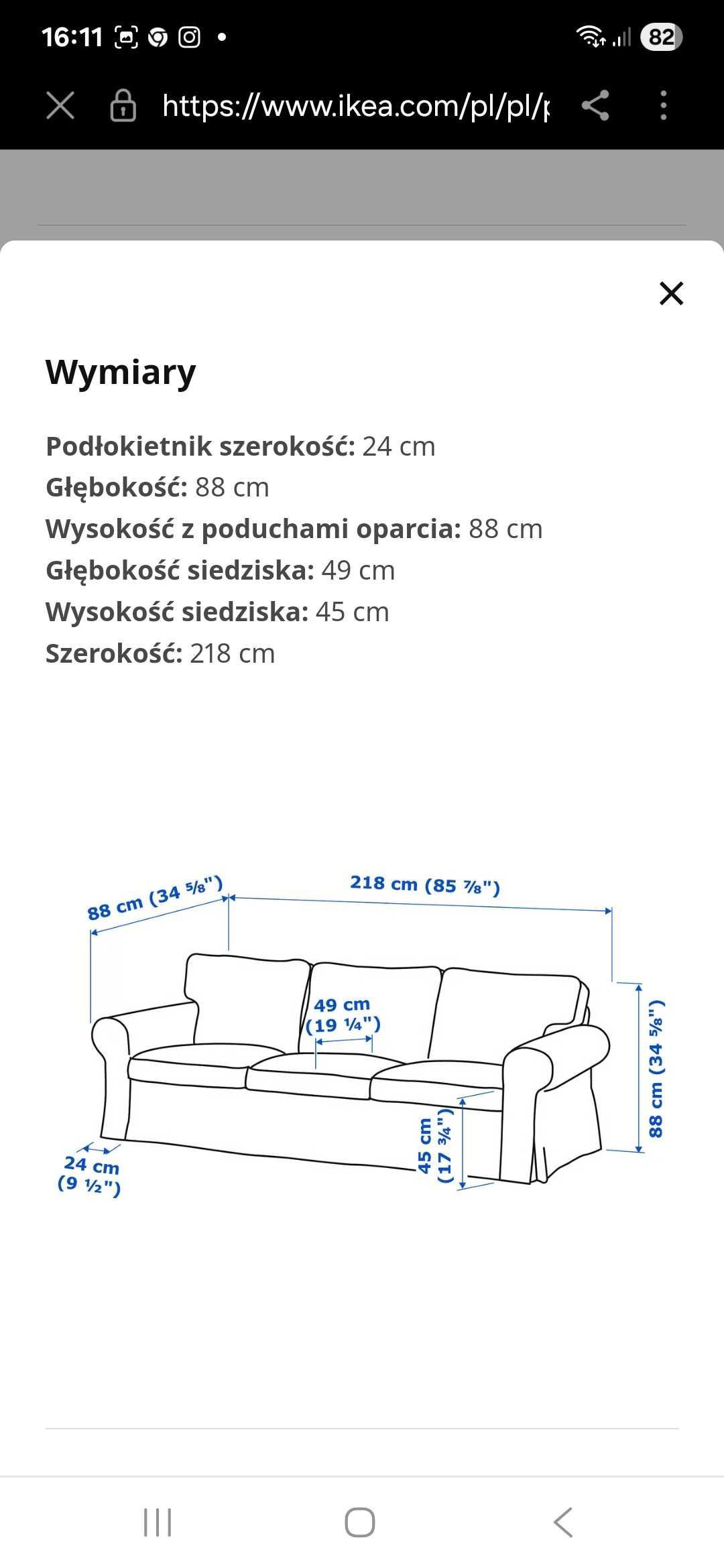 Sofa 3-osobowa i 2-osobowa IKEA