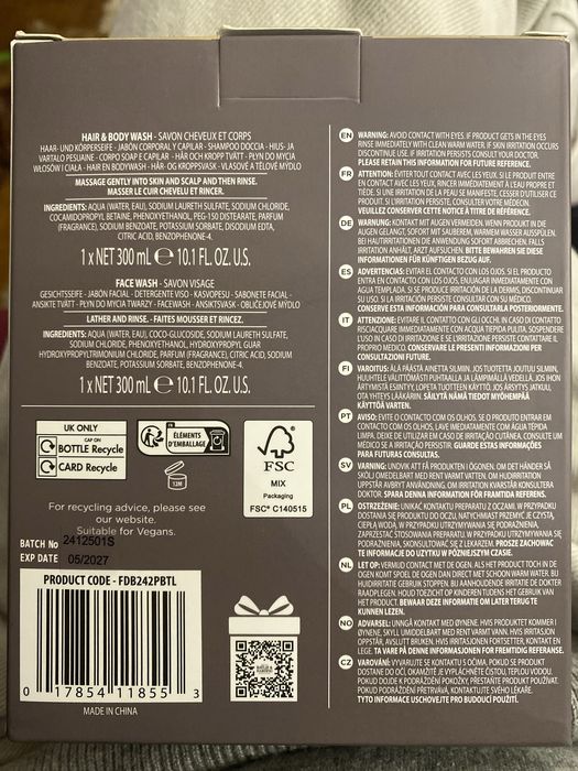 Set gel de banho e sabonete facial ‘Refreshing duo’ The Fuzzy Duck