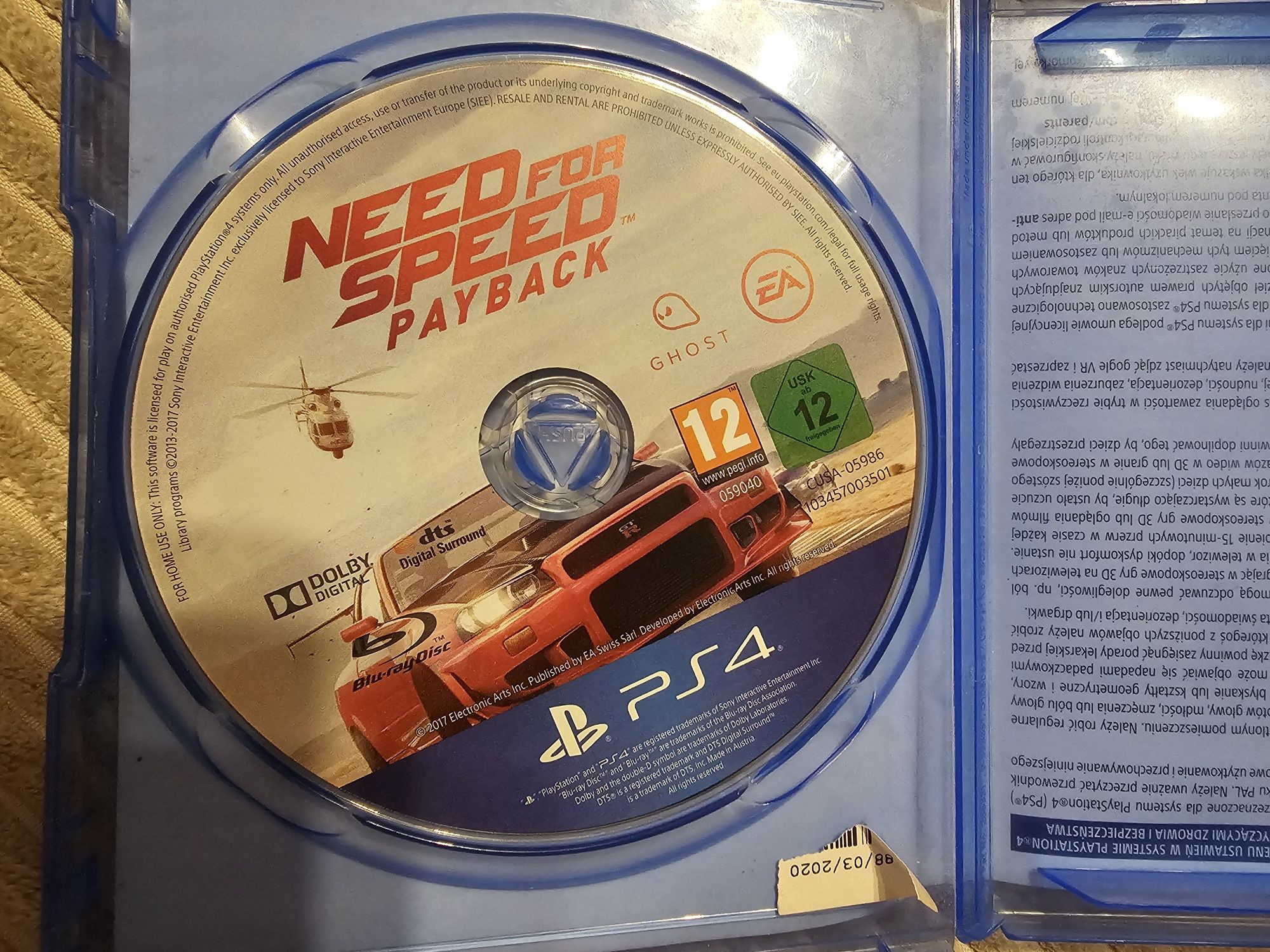 Need for speed payback po polsku ps4 ps5 PlayStation