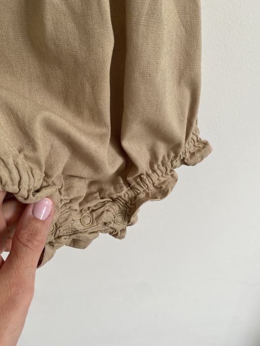 Kombinezon vrs len beżowy szelki 80 jak newbie