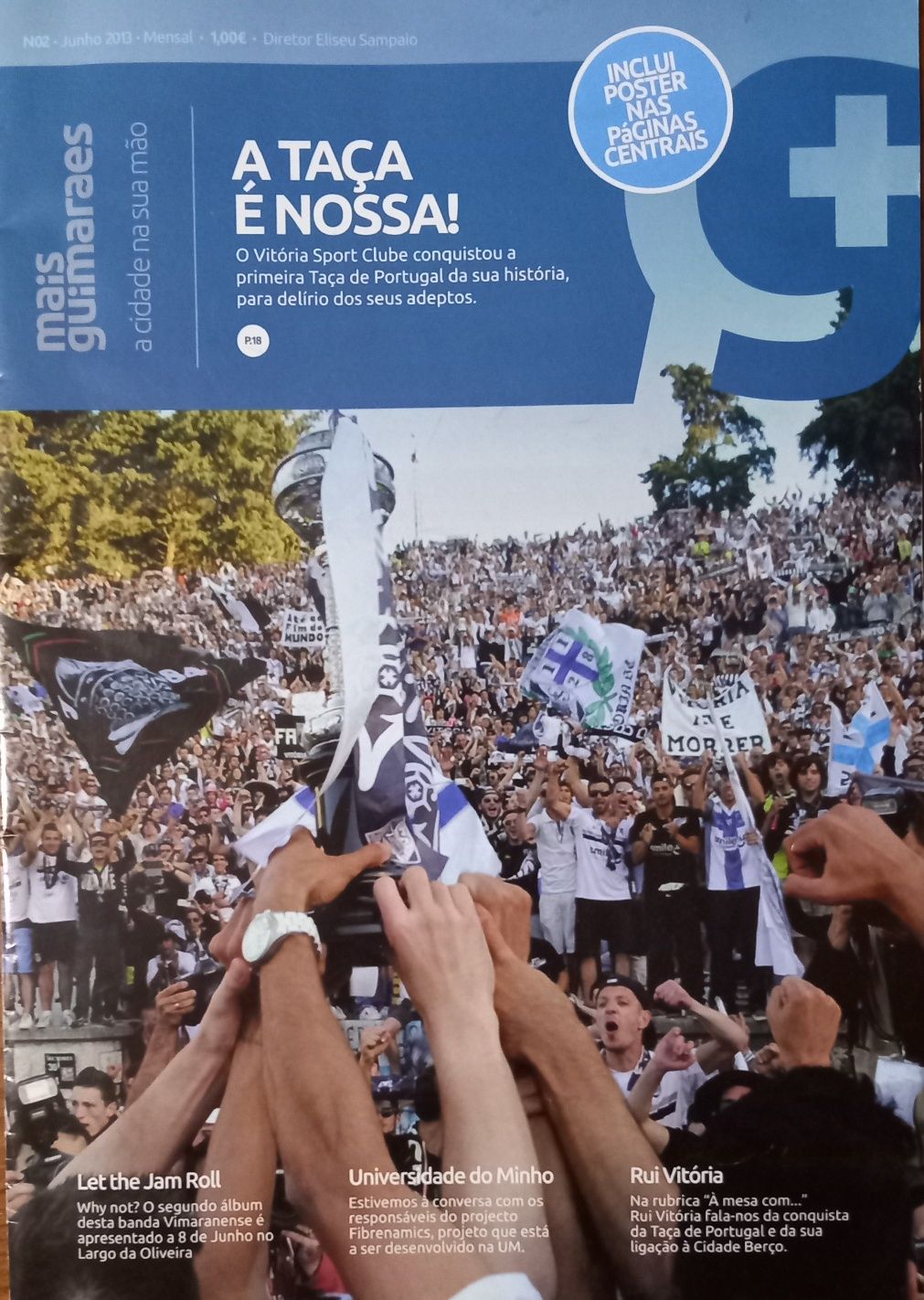 A Taça é nossa! Vitória Sport Clube 2013 na capa da Mais Guimarães