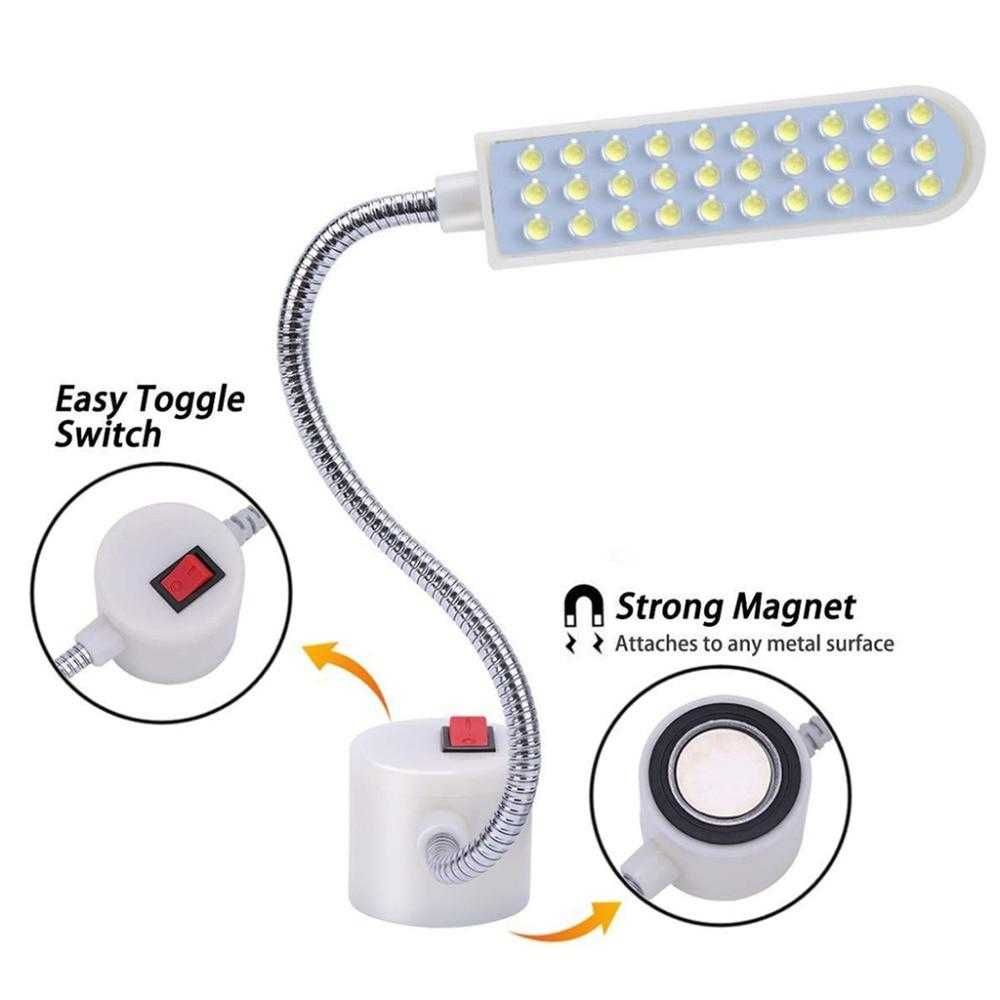 Candeeiro para Máquina de Costura, 30 LEDs (NOVO)