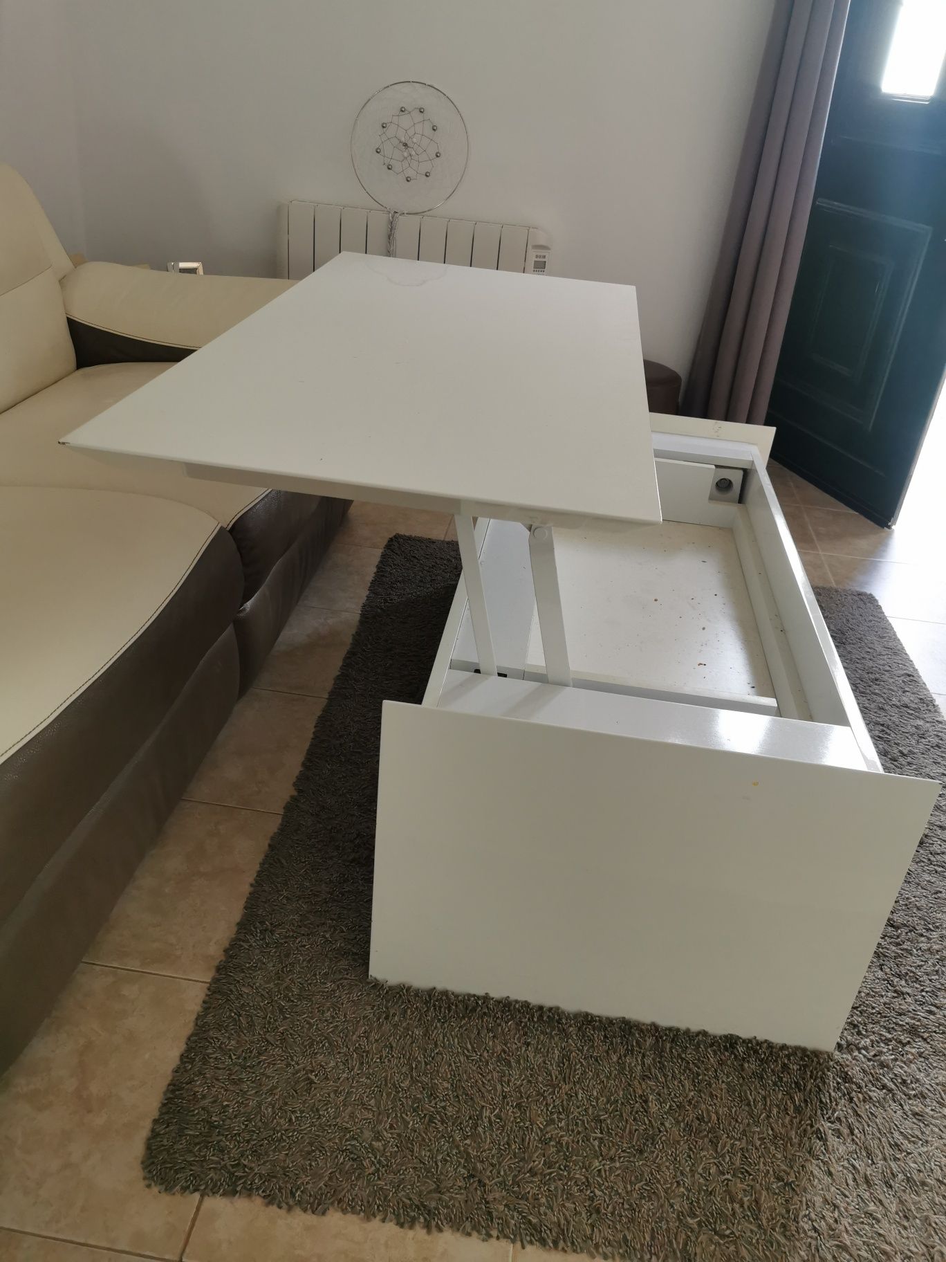 Mesa de centro lacada branca