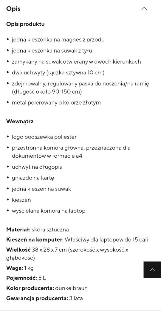 Torba Bugatti aktówka na laptopa Nowa