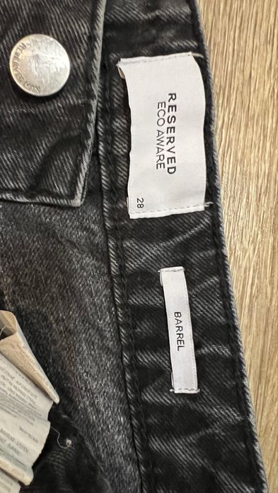 Czarne  spodnie barrel loos jeans M męskie 29 reserved