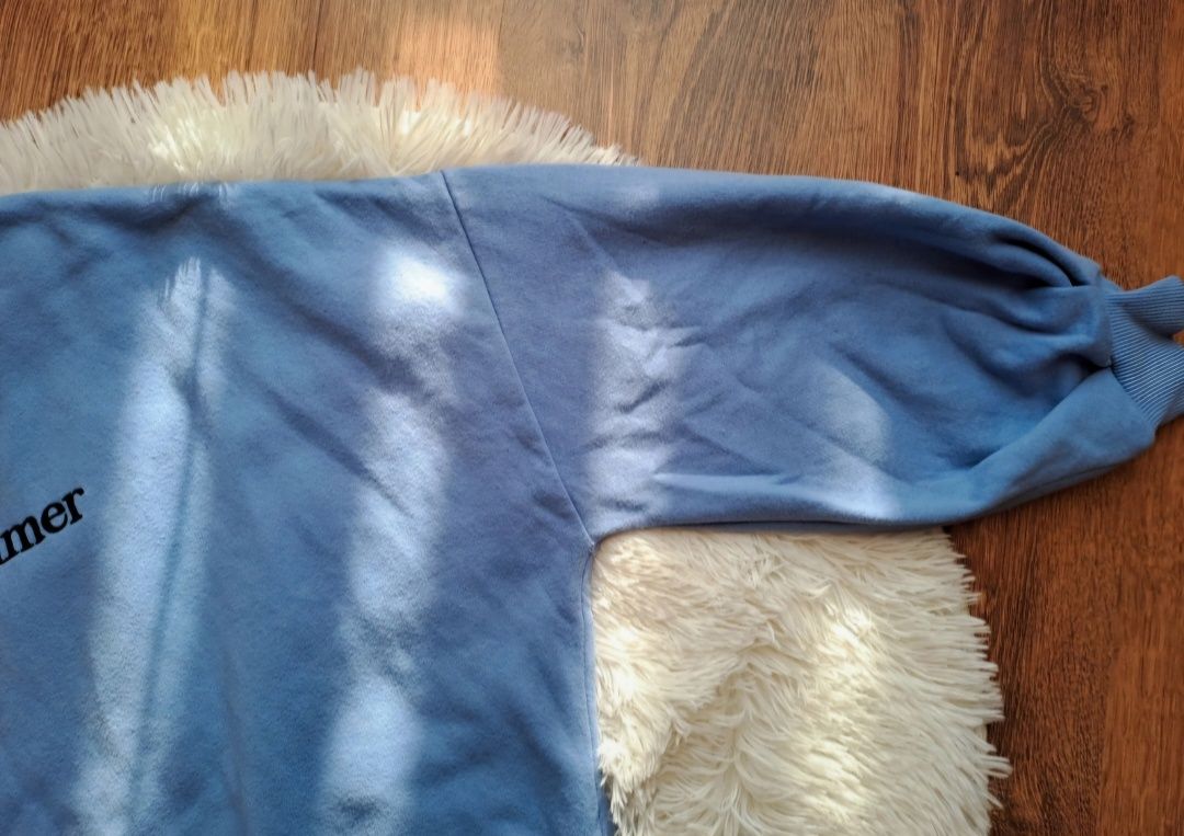 Duży Sweter z Bufiastymi Rękawami | Rozmiar Oversize M/38 | Liliowy |