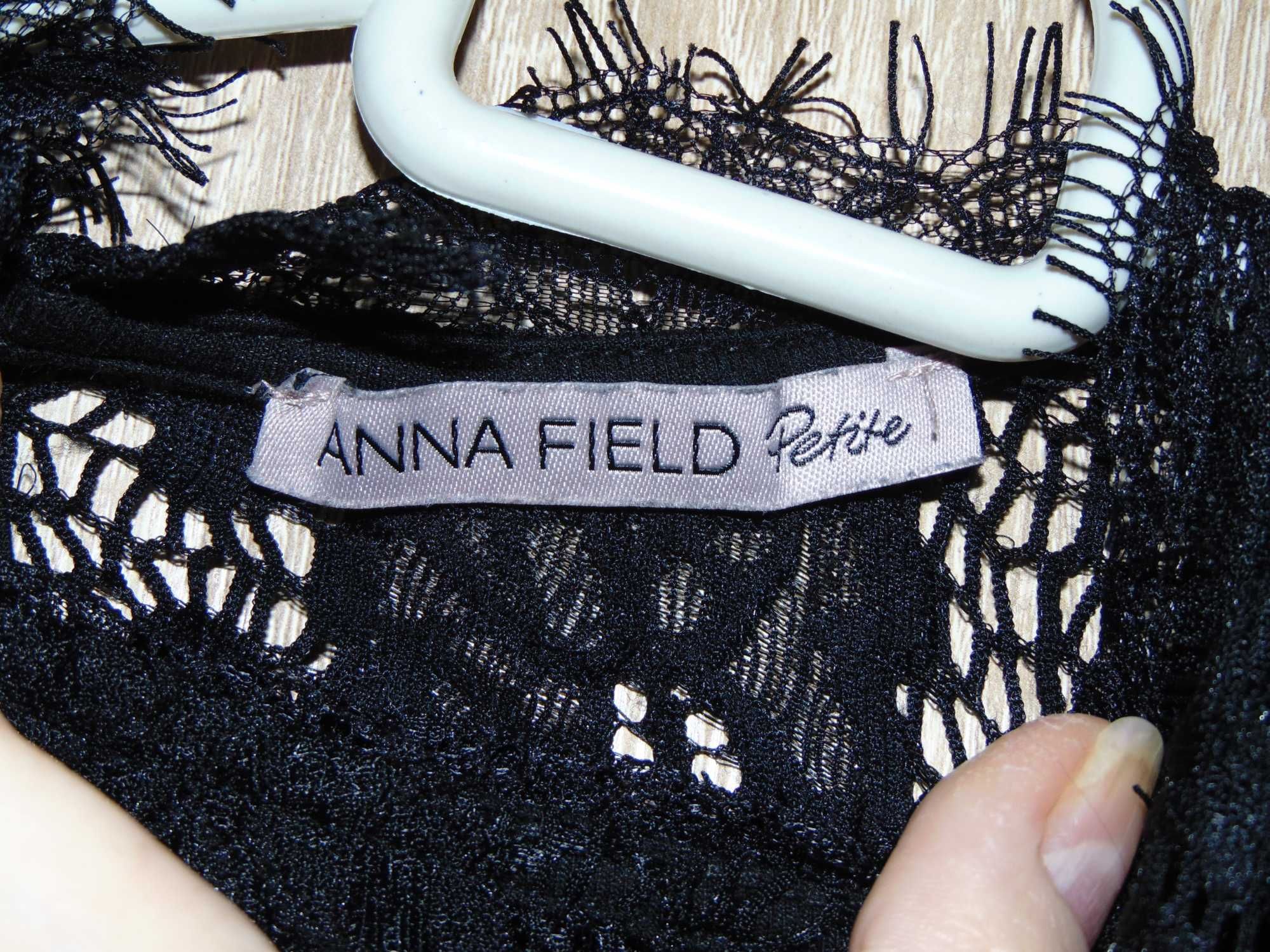 Anna Field Petite - koszulka z koronkową stójką - XS