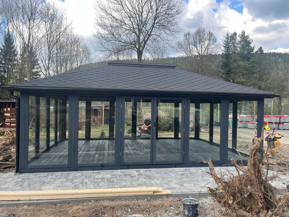 Altana altanka ogrodowa drewniana Ogród zimowy A4 6m x 4m Full Glass!