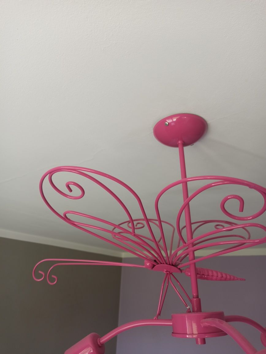 Lampa motyl różowa