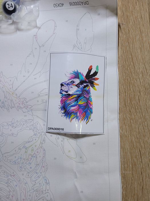 Malowanie po numerach Lew