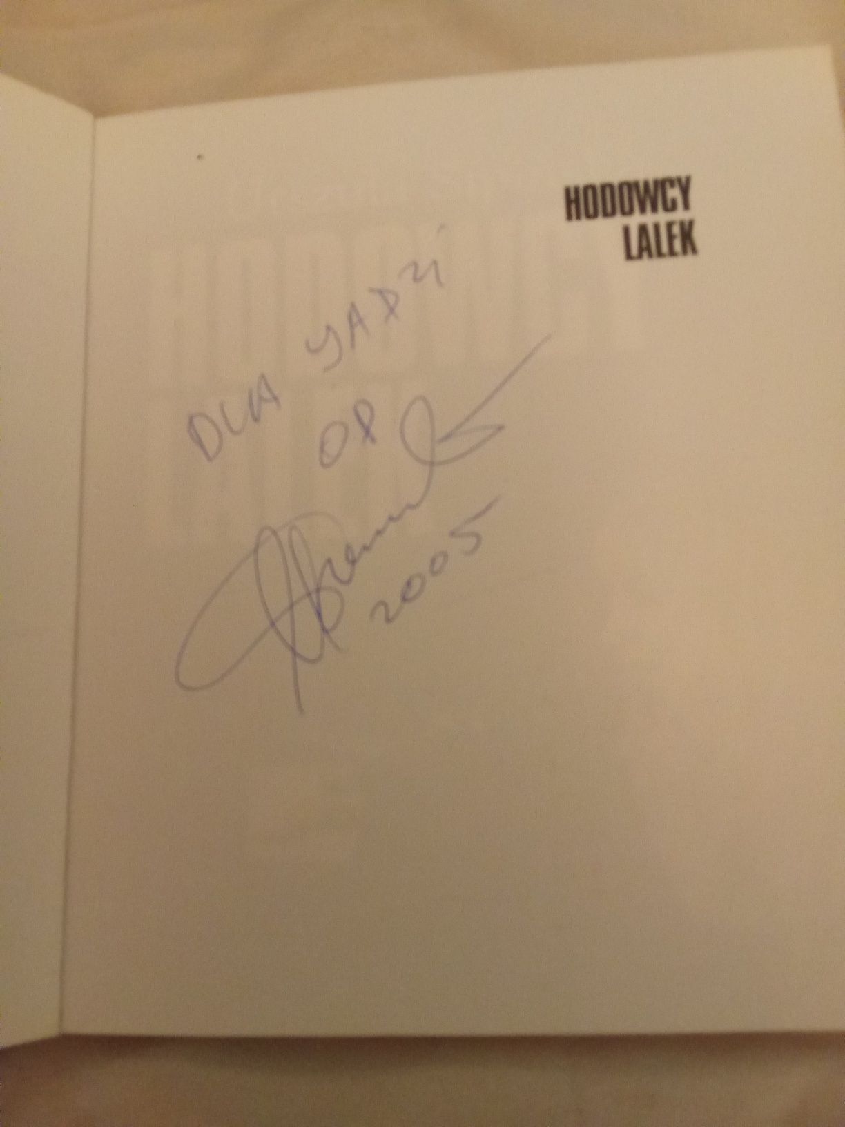 Książka Urszuli Sipińskiej Hodowcy lalek z autografem