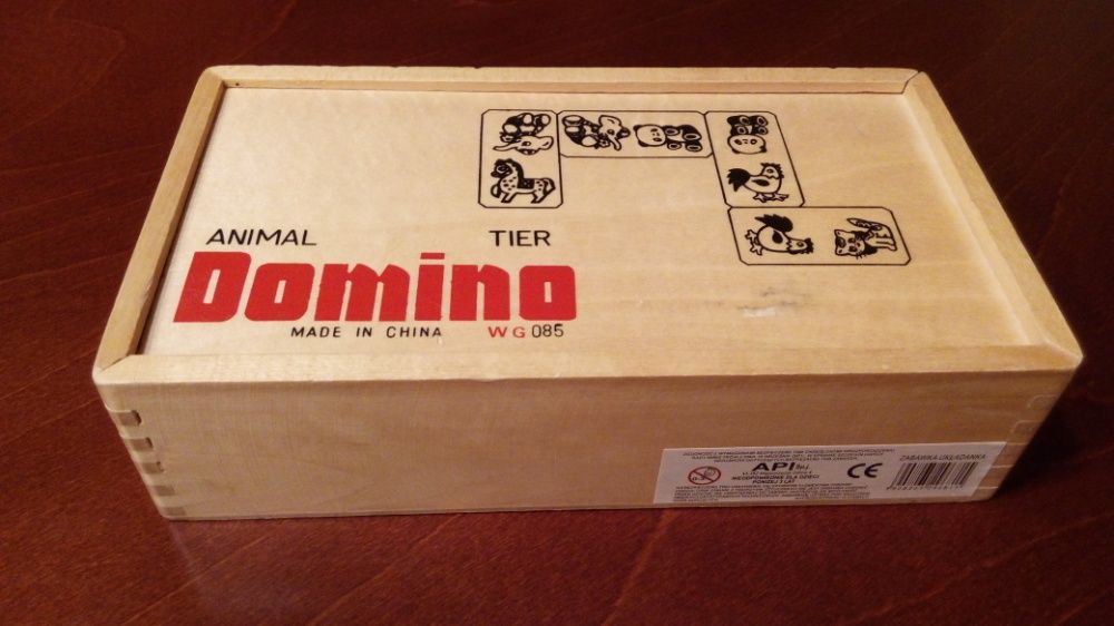 Drewniane domino dla dzieci