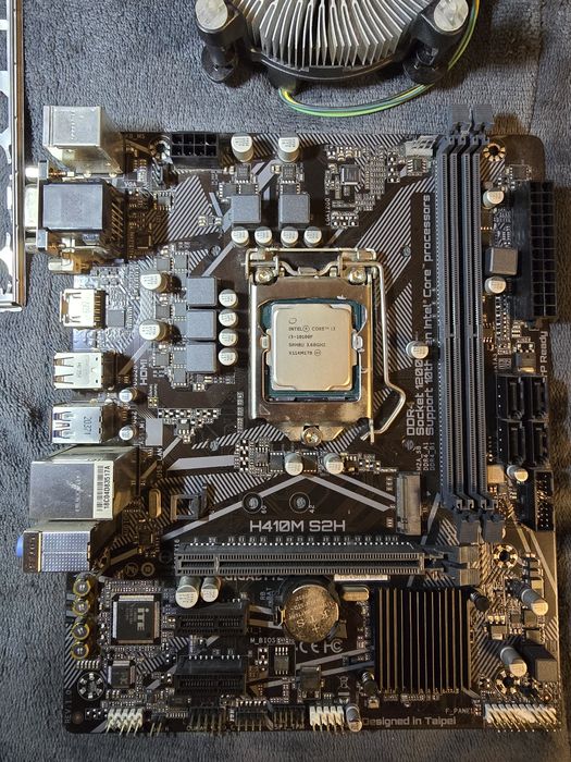 Płyta główna h410m s2h v2 + procesor i3 10100f + ddr4 3000mhz