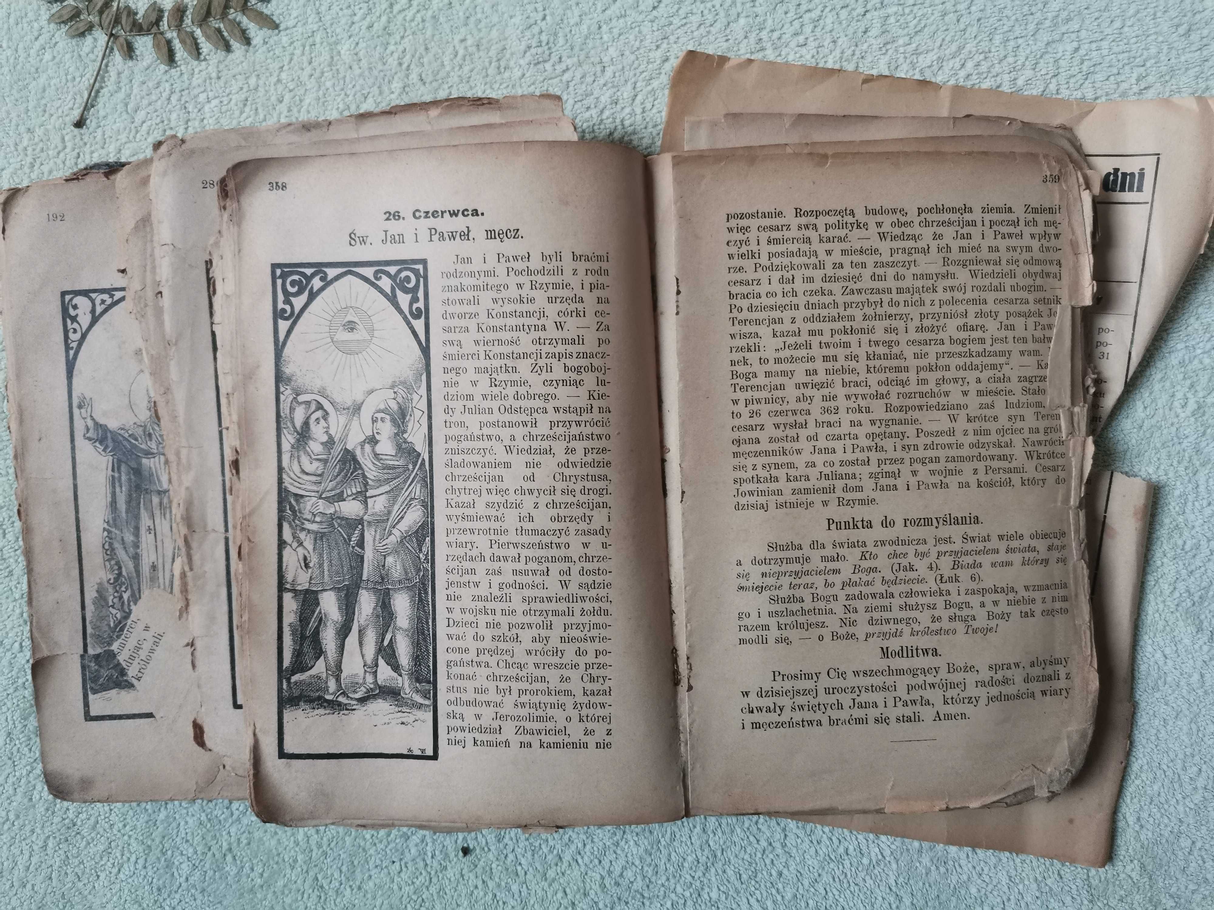 książka, Żywoty Świętych .  rok wydania 1904