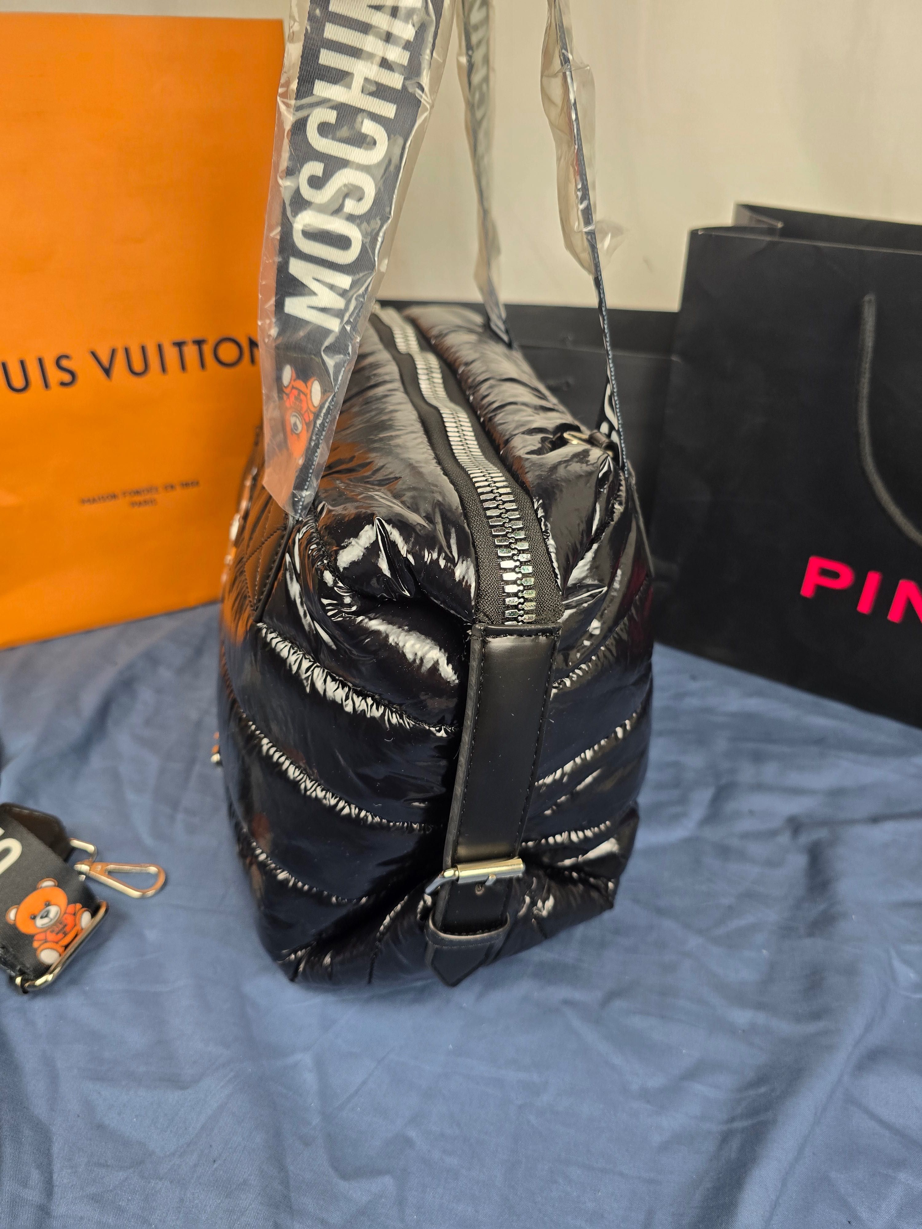 Duza Torba metalowy napis moschino damska premium