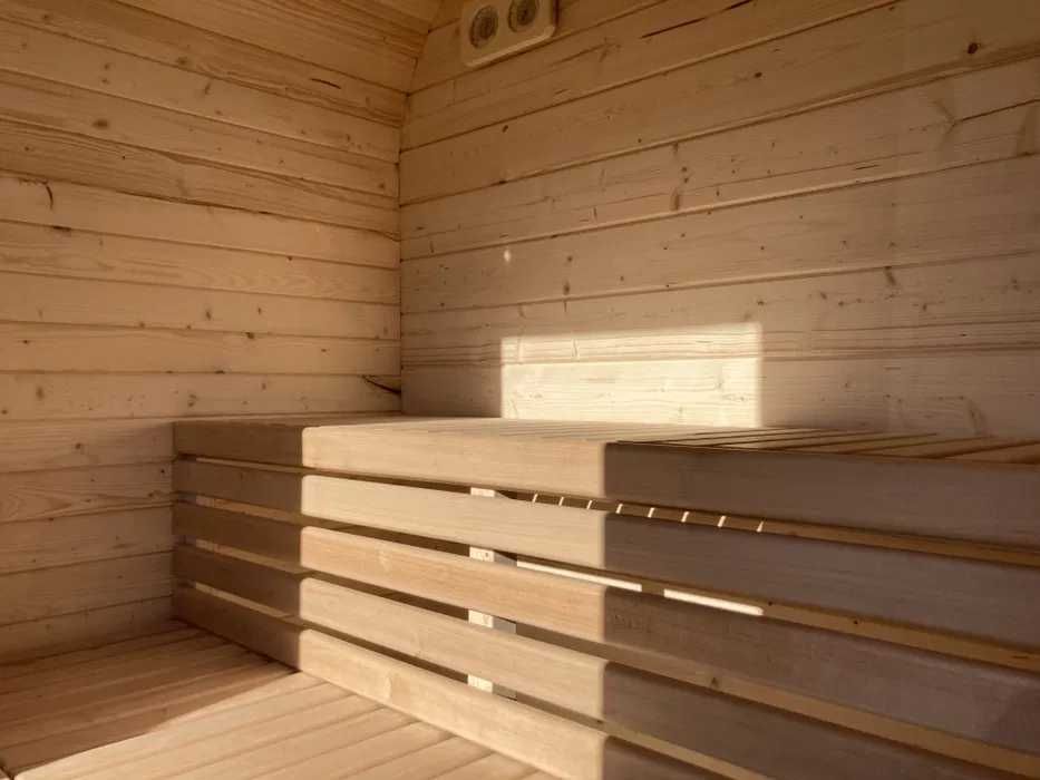SAUNA OGRODOWA z piecem, 1,5mx2 producent, gotowa, balia, beczka