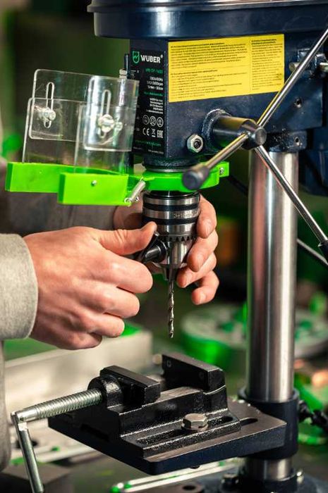 Wiertarka Stołowa Kolumnowa Słupowa 1600W Ślusarska + Imadło -20%