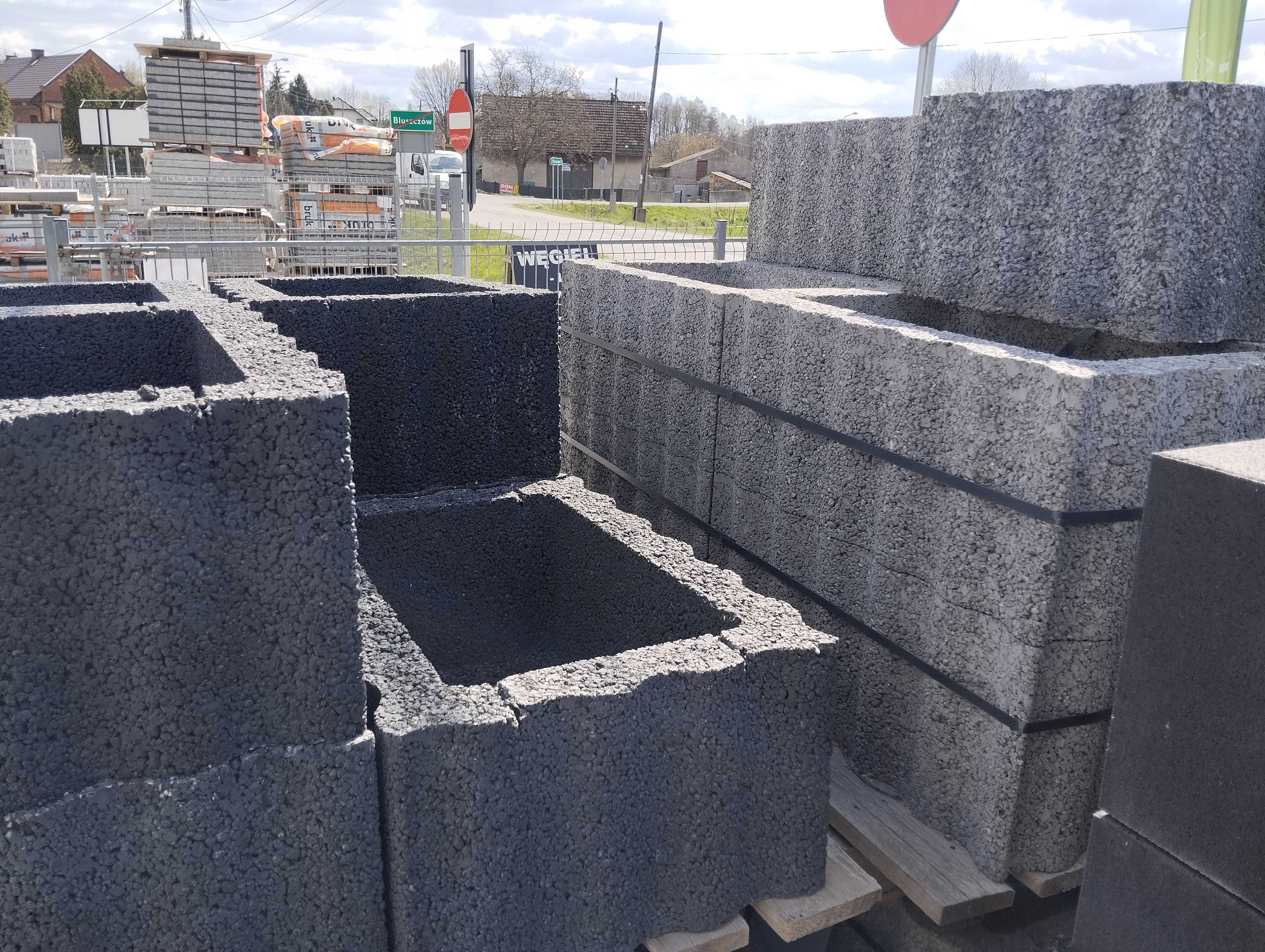 Donice Betonowe Agaflor murek oporowy gazon opór donica beton grys