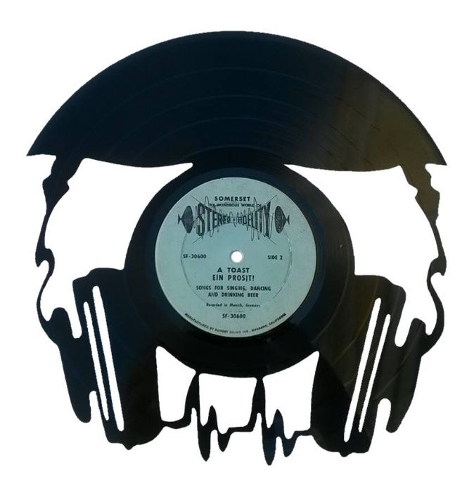 Disco vinil - Headphones Auscultadores