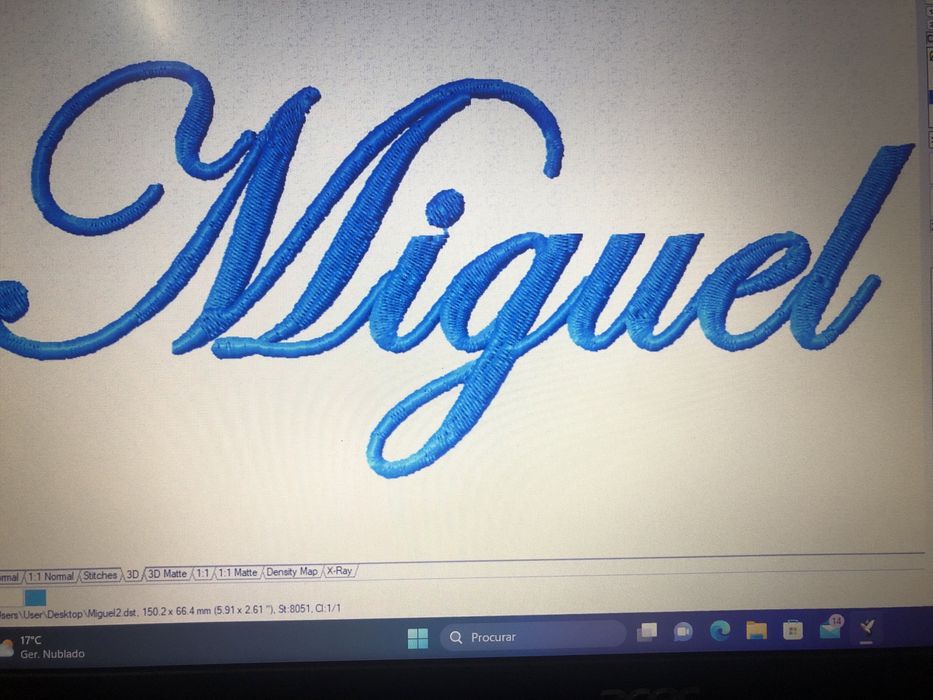 Vários tipos de bordado