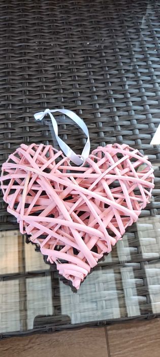 Plecione wiklinowe dekoracyjne serce