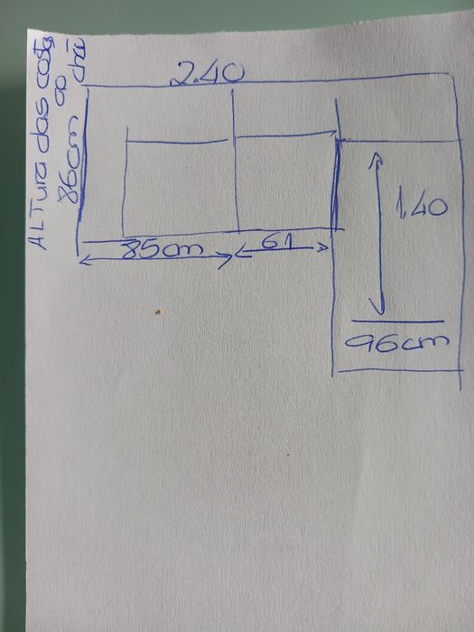 Sofá com chaise longue e dois assentos extensíveis