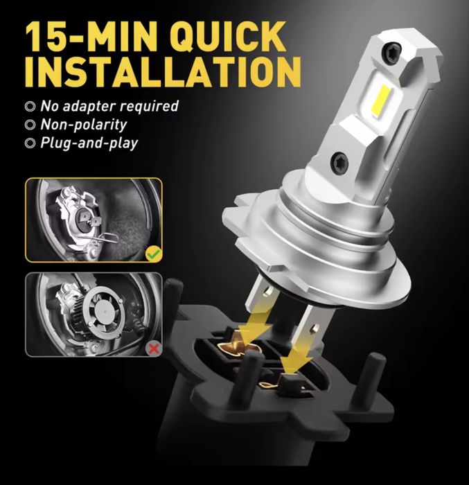 Auxito H7 Led лампи з Canbus