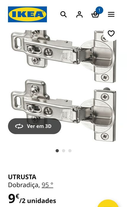 Dobradiças 95⁰ novas IKEA