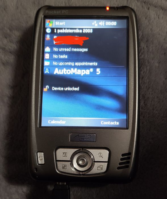 Mio A201 Pocket PC Windows Mobile – działa, artefakt na ekranie, bater