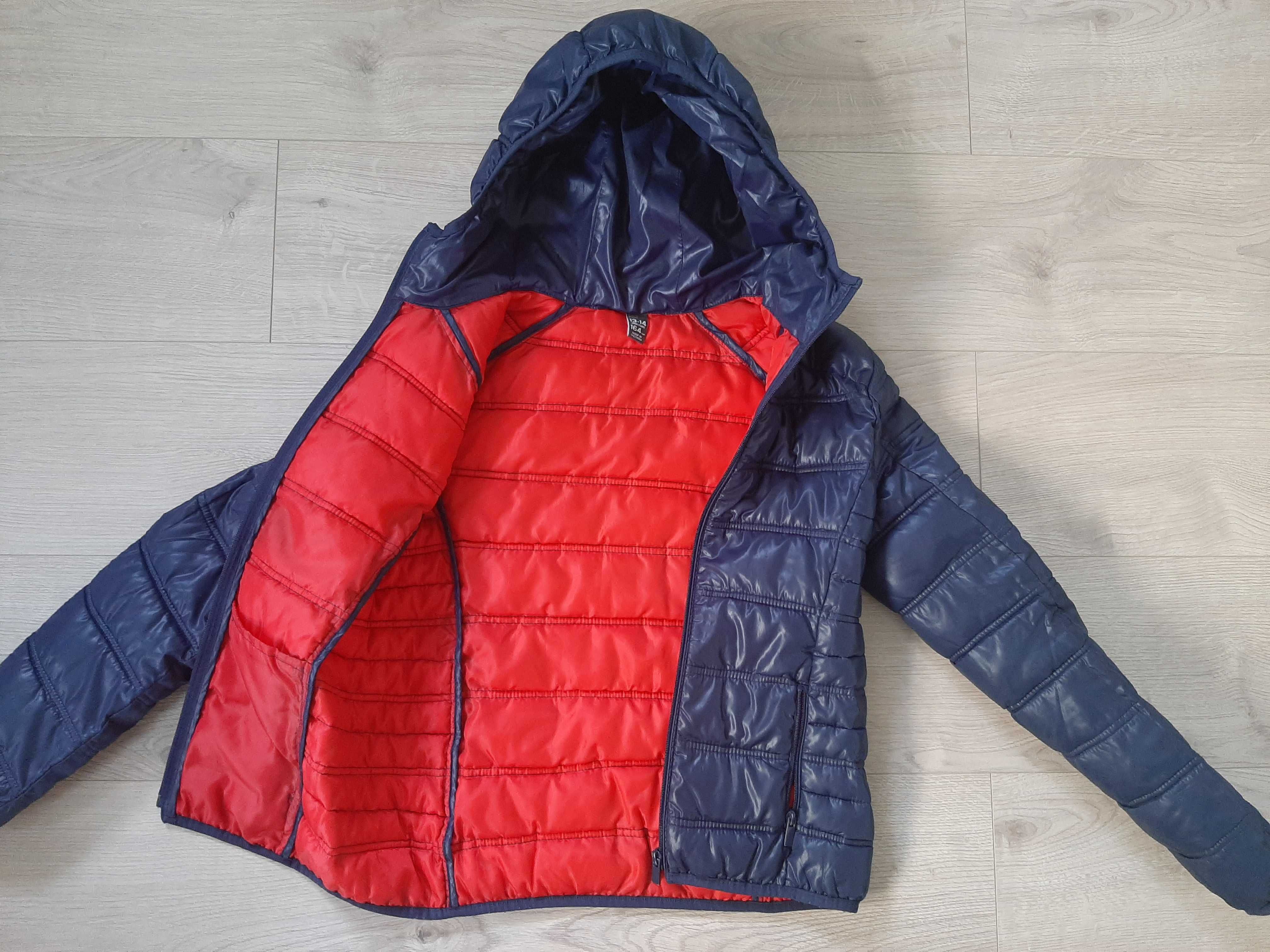 ZARA KIDS Granatowa Kurtka z Kapturem.  Rozmiar 164
