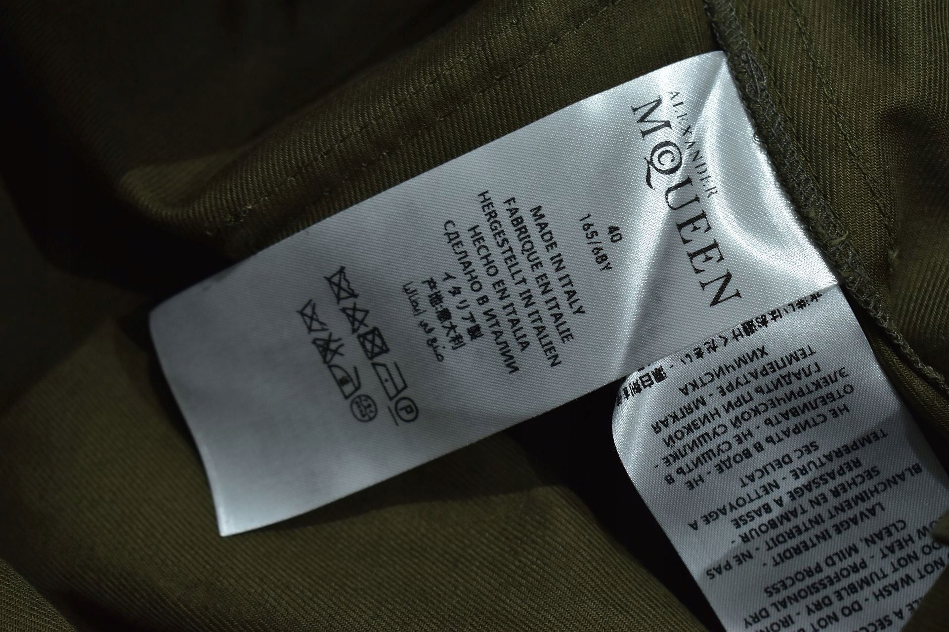 Alexander Mcqueen Spodnie Damskie Cargo Wełniane Panele 40