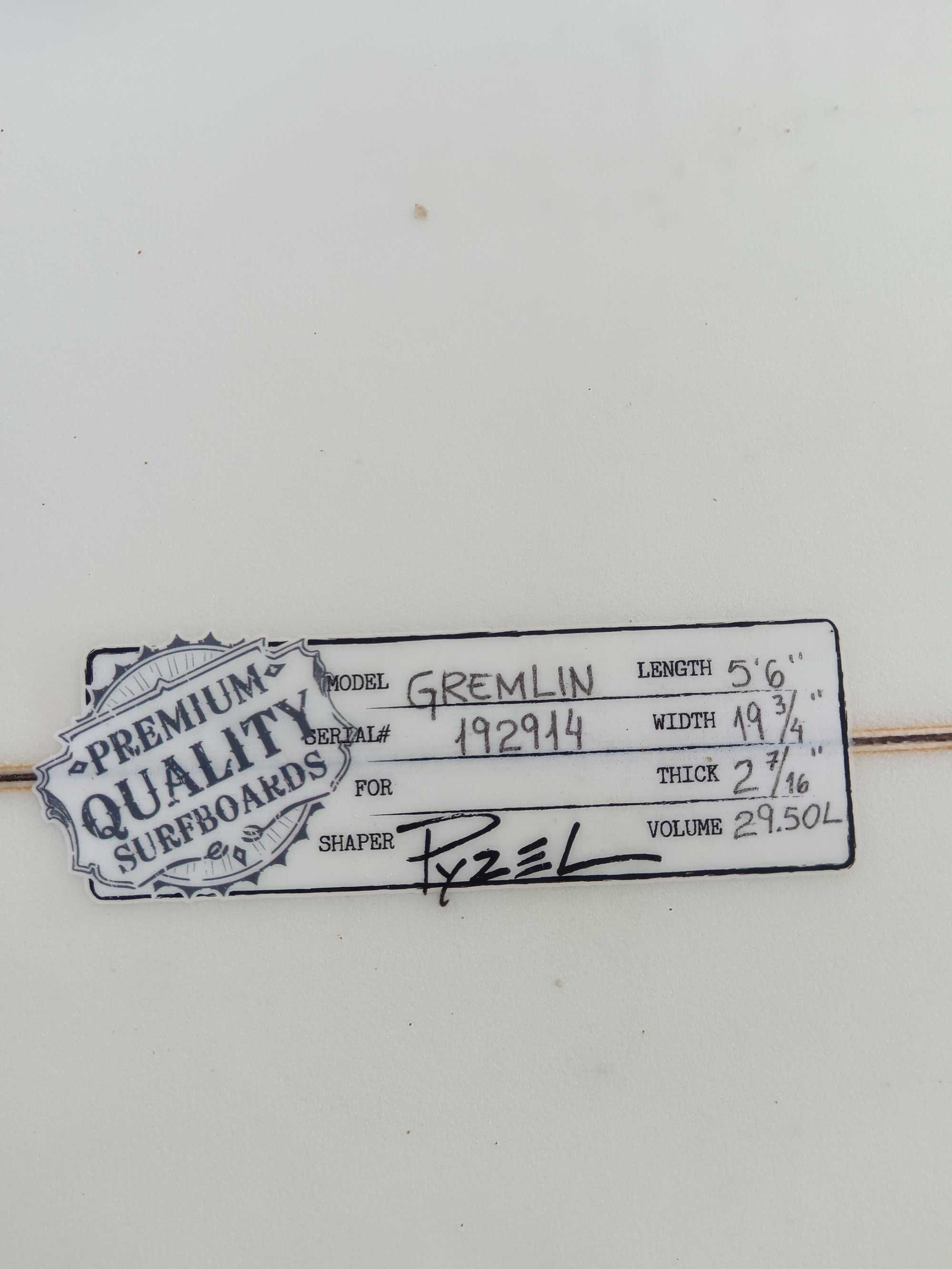 Pyzel gremlin 5'6 29,5 lt